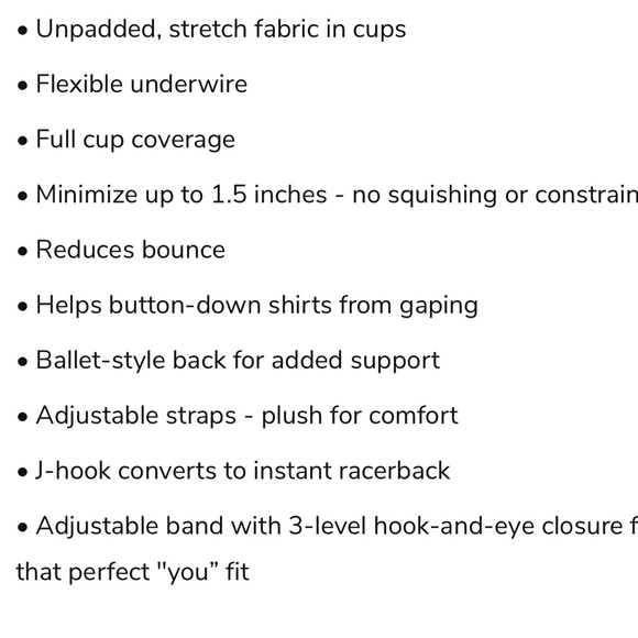 Lively 34DDD Jet Black Minimizer Bra - Picture 5 of 5